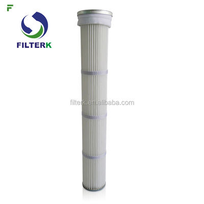 Polyester Gevouwen Pulse Jet Filter 178mm x 1000mm 99,99% Efficiëntie
