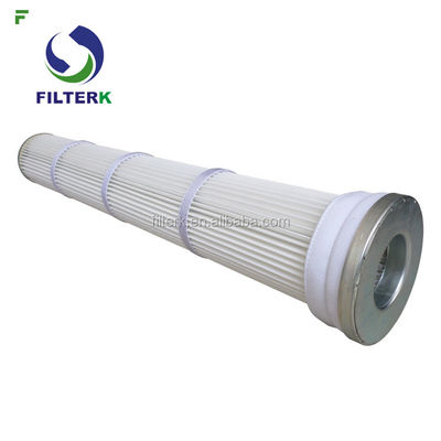 Polyester Gevouwen Pulse Jet Filter 178mm x 1000mm 99,99% Efficiëntie