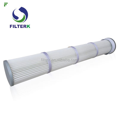 Polyester Gevouwen Pulse Jet Filter 178mm x 1000mm 99,99% Efficiëntie