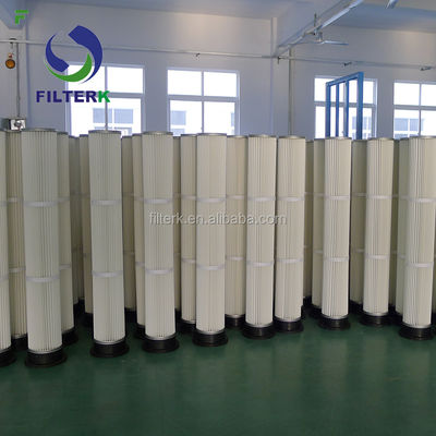 FILTERK Geplete zakfilter 150x1000 mm voor asfaltfabriek