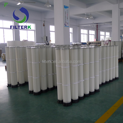 FILTERK Geplete zakfilter 150x1000 mm voor asfaltfabriek